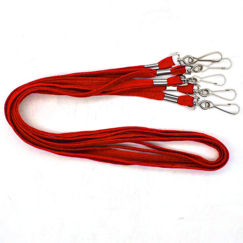 Bird Fiy Red Lanyard 100 Pack Bulk Badge Lanyards for ID Badges Neck Cruise Name Tag ID Holder - Image 3
